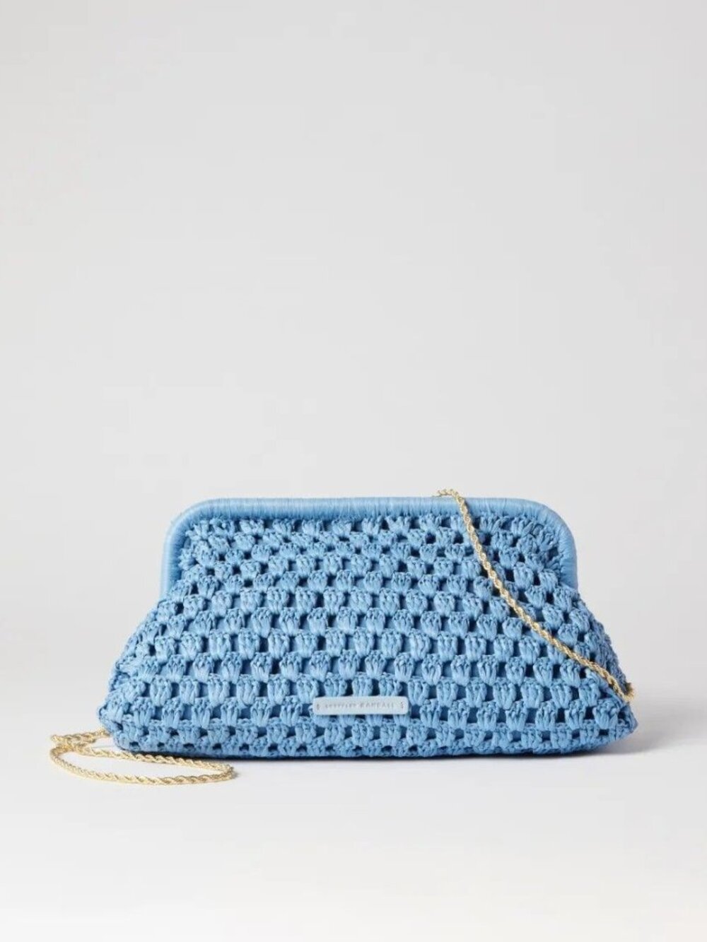 Loeffler Randall Trudie Frame Clutch Raffia Shoulder Crossbodybag handbag